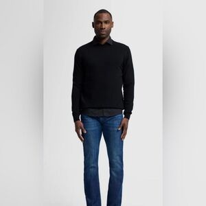7 For All Mankind Cashmere Crew Sweater Black L